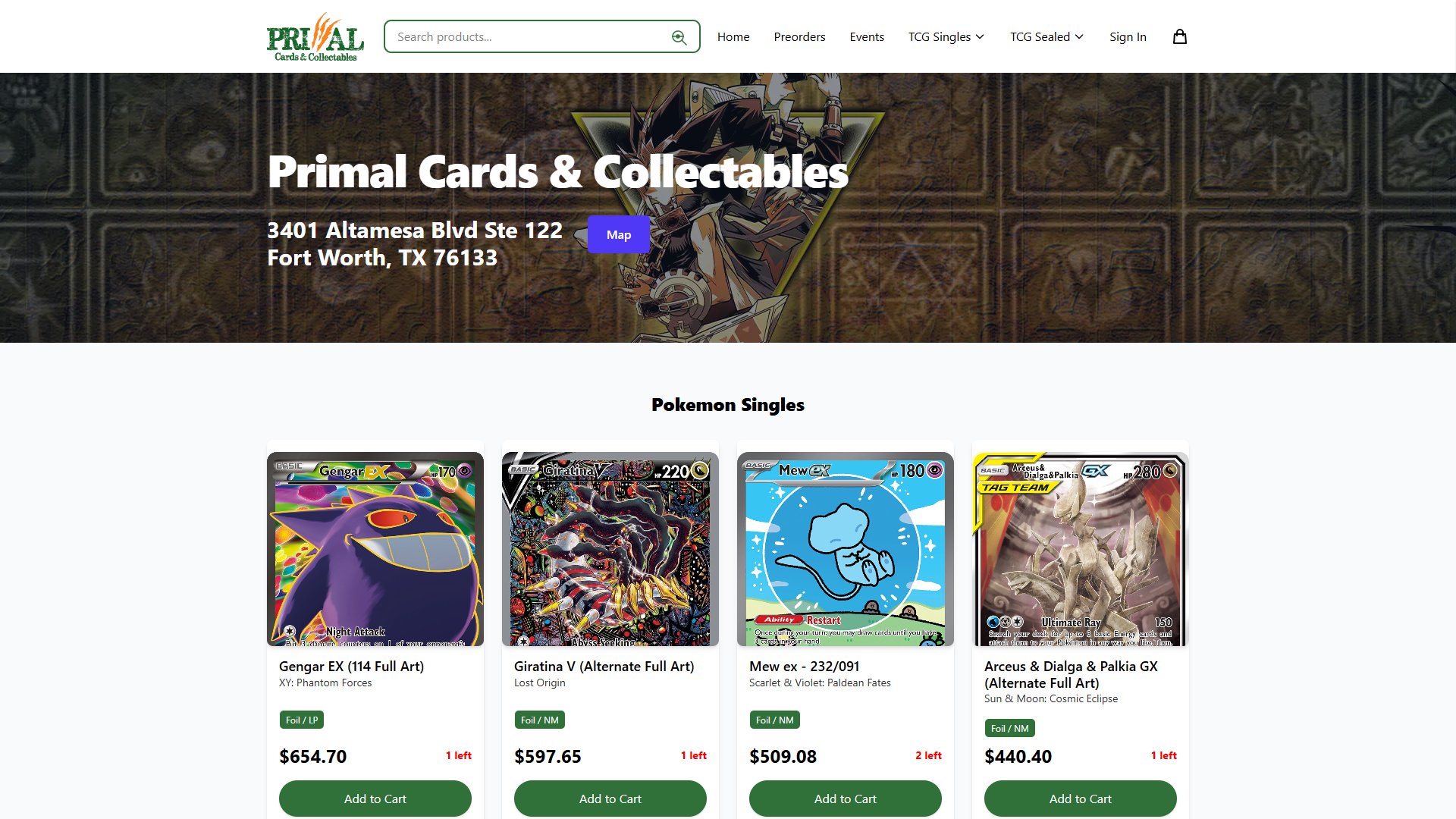 Website / eCommerce view